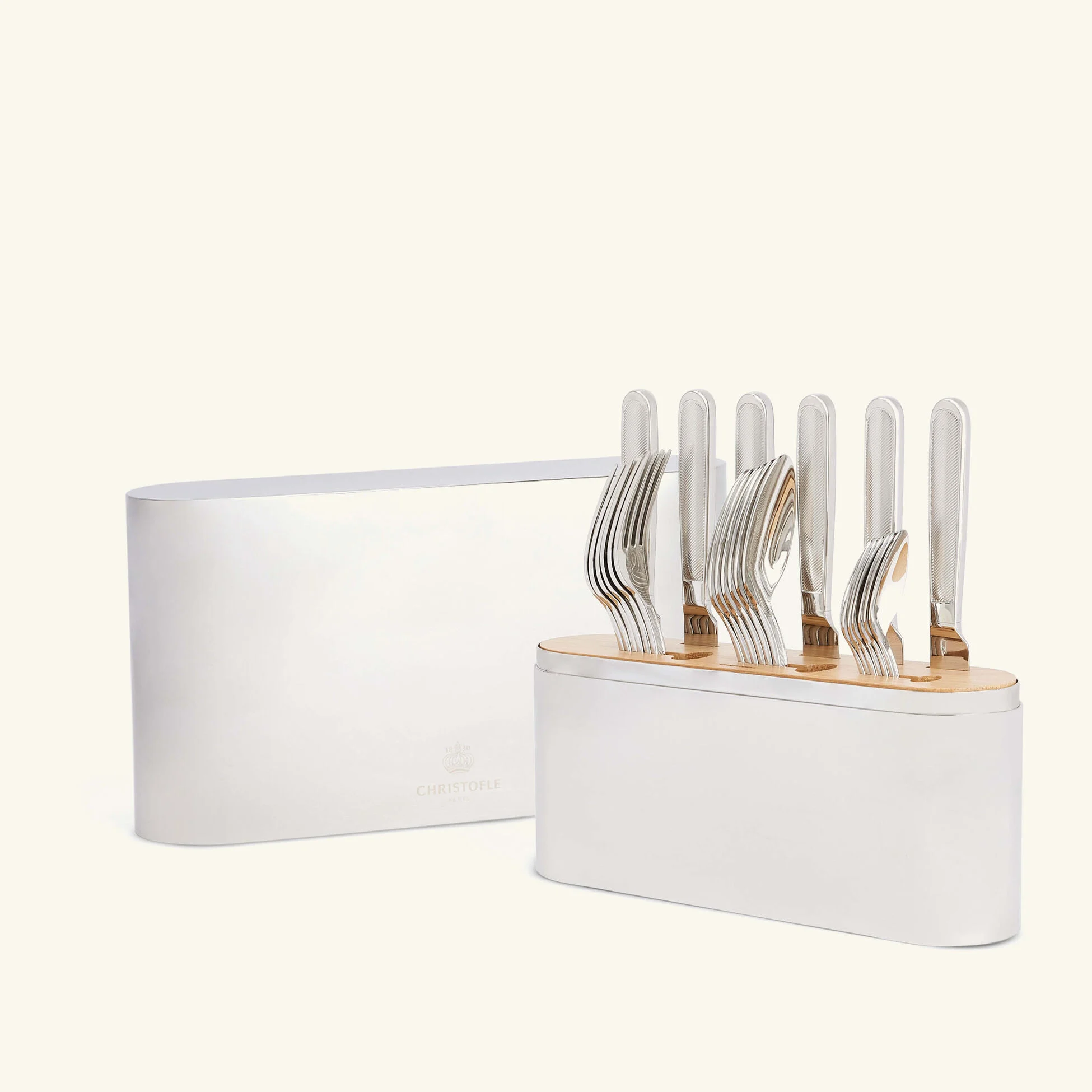 Christofle Concorde 24-Piece Stainless Steel Flatware Set
